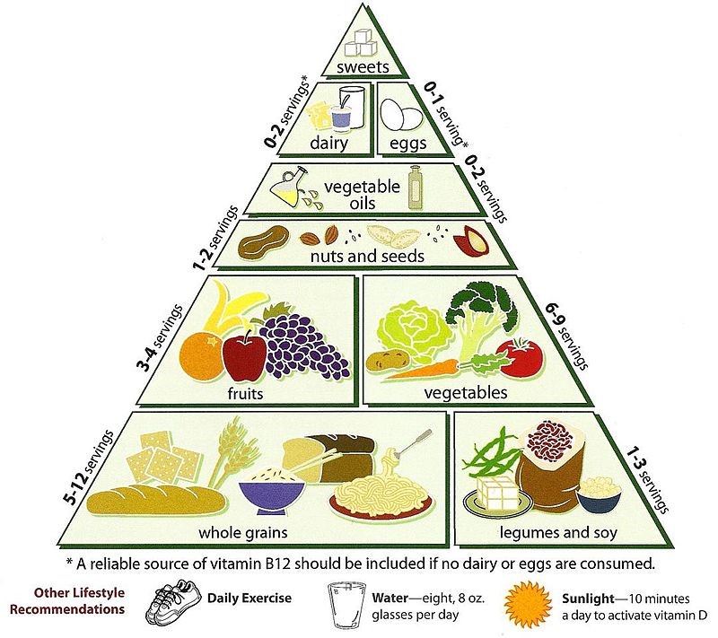 daily servings of food groups